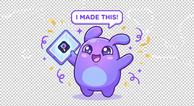 Pip proudly shows off what they made